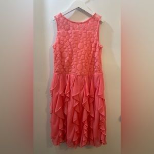 Philly Frilly Coral Dress - Size 14